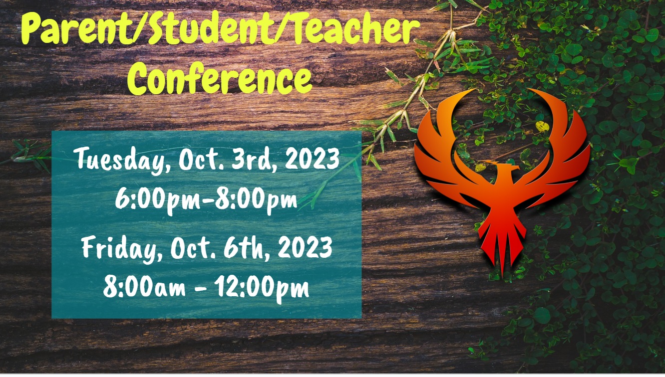 Parent and Teacher Conferences tonight from 6pm to 8pm.